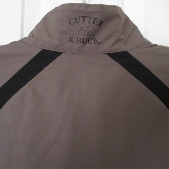 Cutter & Buck Mens S/S Tan 1/2 Zip Fully Lined Golf Wind Shirt NWOT - Large - Picture 4 of 5